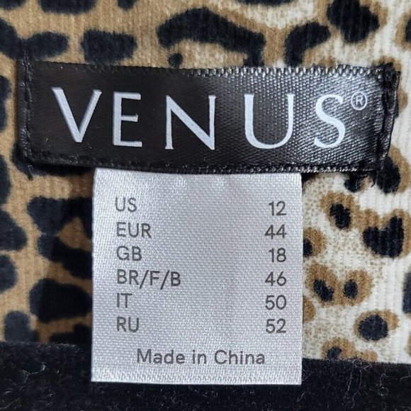 EUC, Venus Animal Print Moto Style Long Sleeve Jacket Women's Sz:12 Very Soft! - Picture 6 of 9